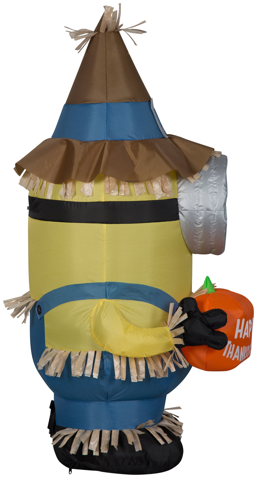 Gemmy Airblown Stuart w/ Thanksgiving Banner/Pumpkin Universal , 3.5 ft Tall, Multicolored