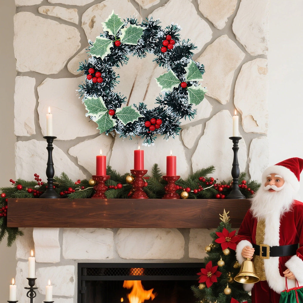 Btomtd Diameter 8" Pumpkin Skull Wreath Halloween Decor Acrylic Round Disk Hanging Ornament with Garland for Front Door Window, B