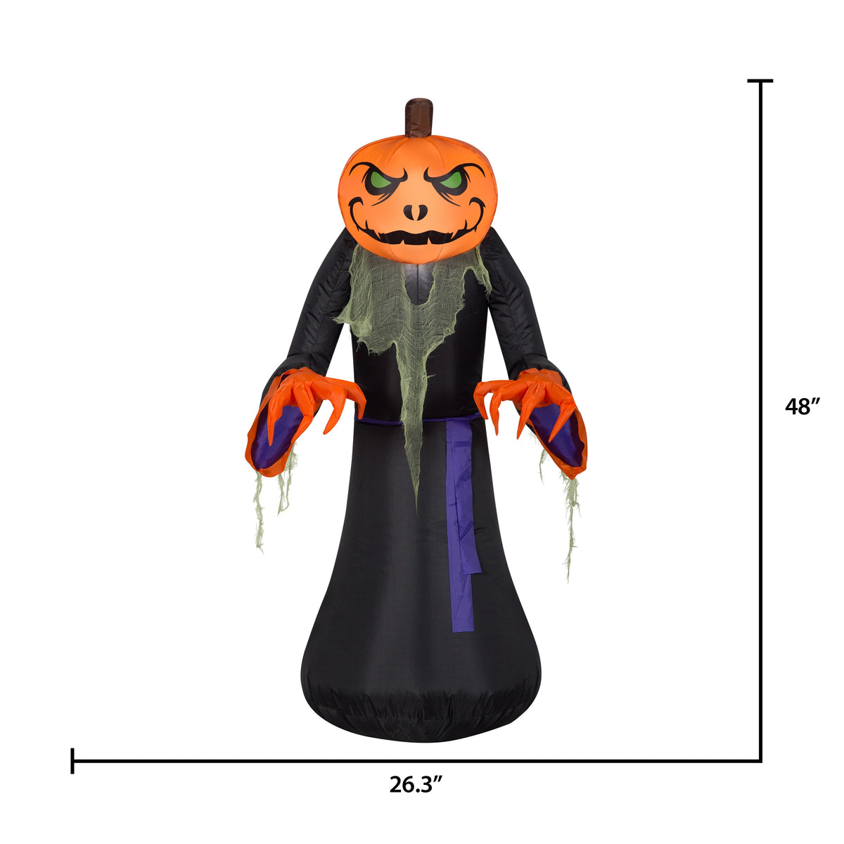 Airblown Inflatables Traditional Jack-O'-Lantern, 4'