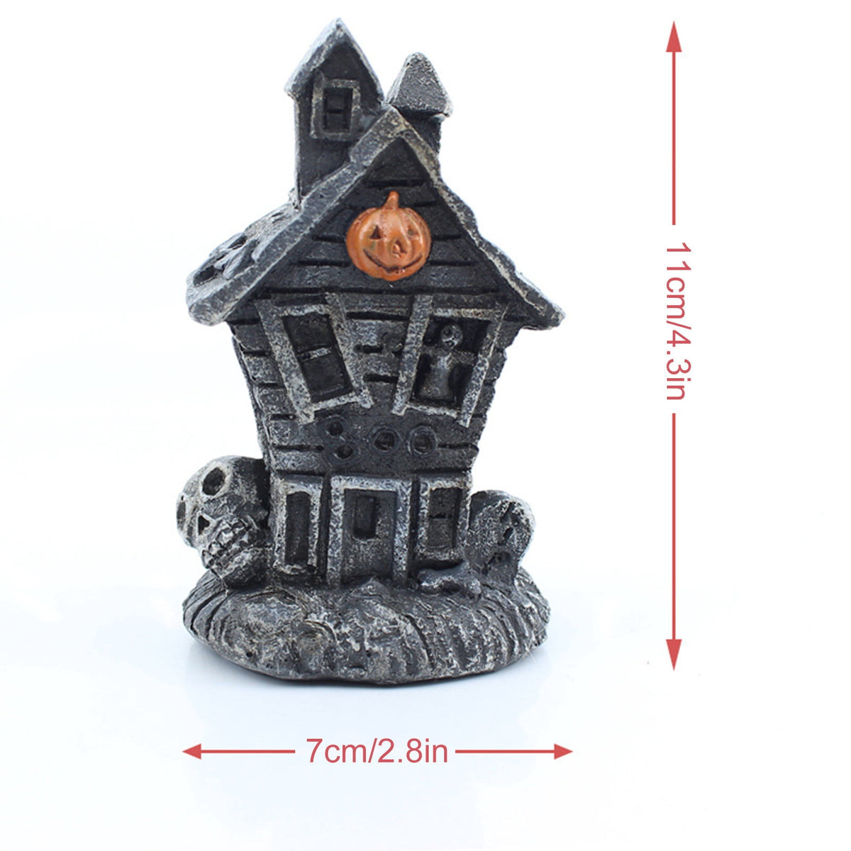 Resin Halloween Ghost Figurine, 10cm Black Spooky Ghost Statue for Mantel Tabletop Centerpiece Porch Indoor Cute Halloween Decor