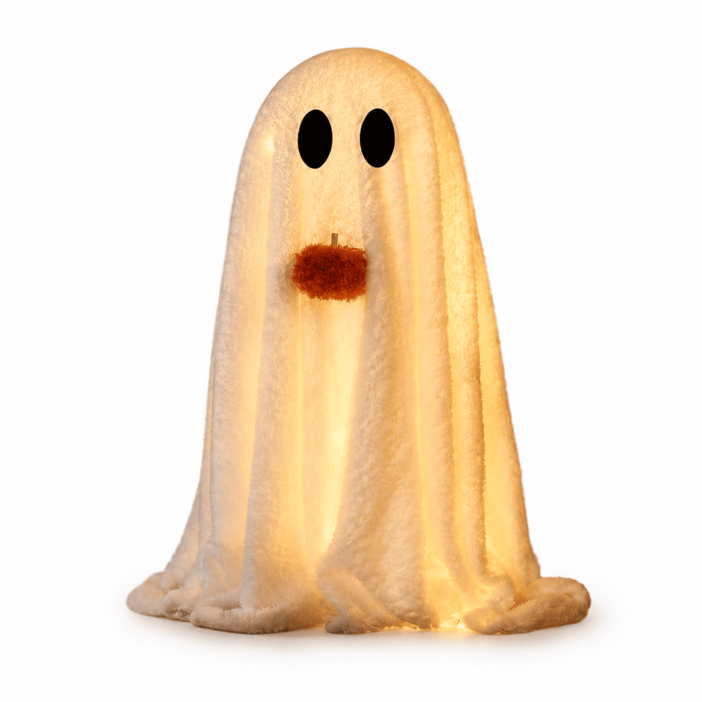 Diceymbol 11.81 Inch Halloween Ghost Night Light, Witch Hat Ghost Lamp with Jack O Lantern, Halloween Decorations Indoor for Table Mantel Party Decor