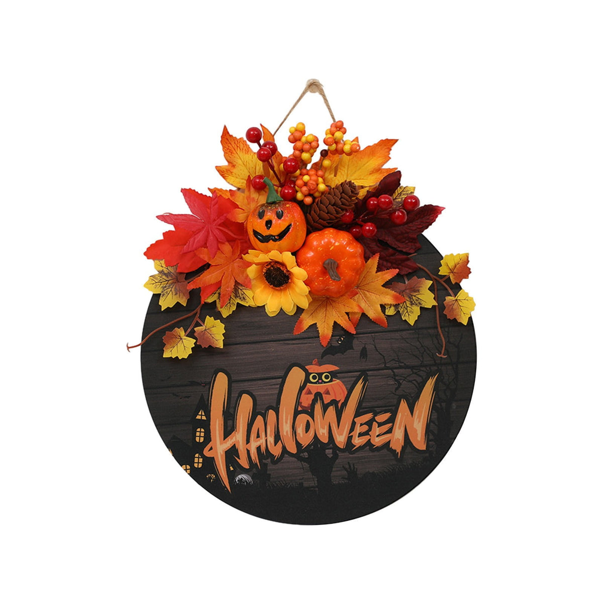 sruoe Halloween Decorations, Halloween Wreaths for Front Door, Artificial Wreaths, Indoor Outdoor Halloween Decor, Halloween Wreaths for Front Door, Halloween Party Decoration, Yard Decoration