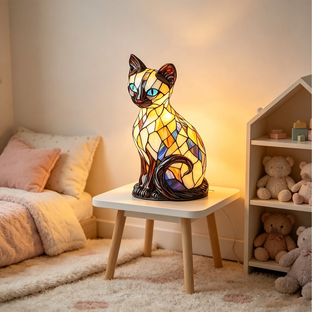 Sruoe Resin Owl Vintage Table Lamp, Decorative Animal Night Light for Bedroom Office Indoor Home Year Round Decor