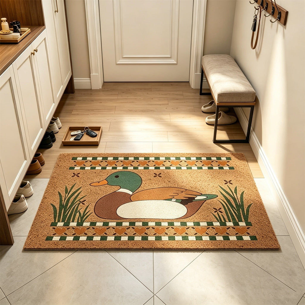 chaungfeng Welcome Fall Door Mat, Seasonal Pumpkin Decorative Doormat, Thick Non-Slip Rugs, for Indoor Outdoor Entrance Floor, Halloween Thanksgiving Decoration (23.6"X15.7")