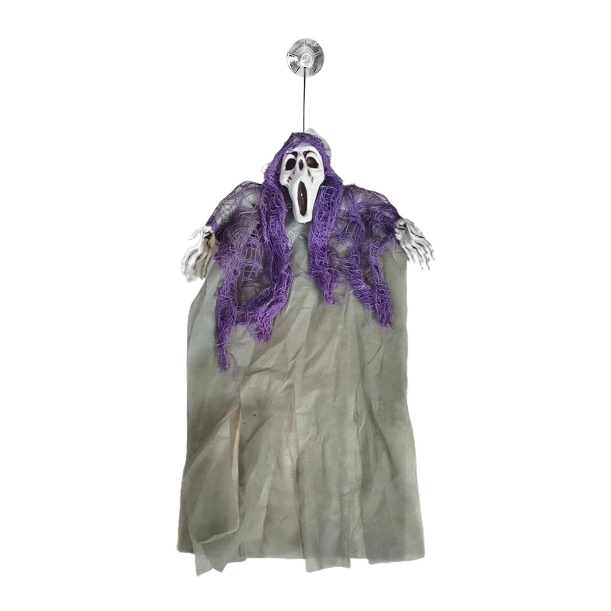 Wadada Halloween Hanging Grim Reapers, Halloween Skeleton Flying Ghosts for Halloween Outdoor Decoration, Haunted Haunted House Prop, Halloween Party Supplies Decor (17x13 Inch, With Suction Cups)