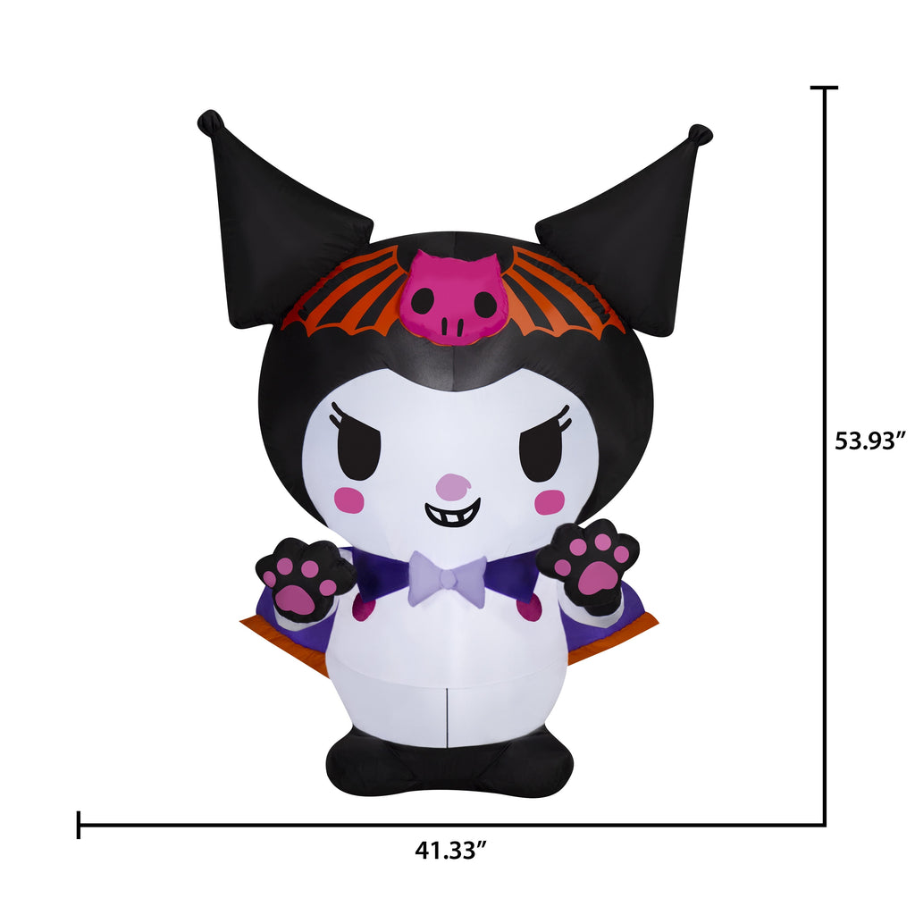 Halloween Kuromi Hello Kitty Airblown Yard Inflatable by Sanrio and Airblown Inflatables, 4.5 ft
