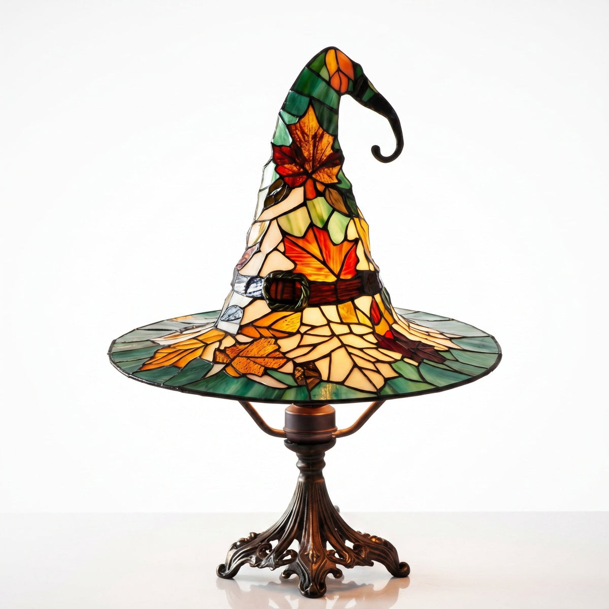 Clearance Witch Hat Lamp, Halloween Nigh Light Handcrafted Retro Resin Witch Hat Light, Usb Powered, Gothic Halloween Decorations for Bedroom