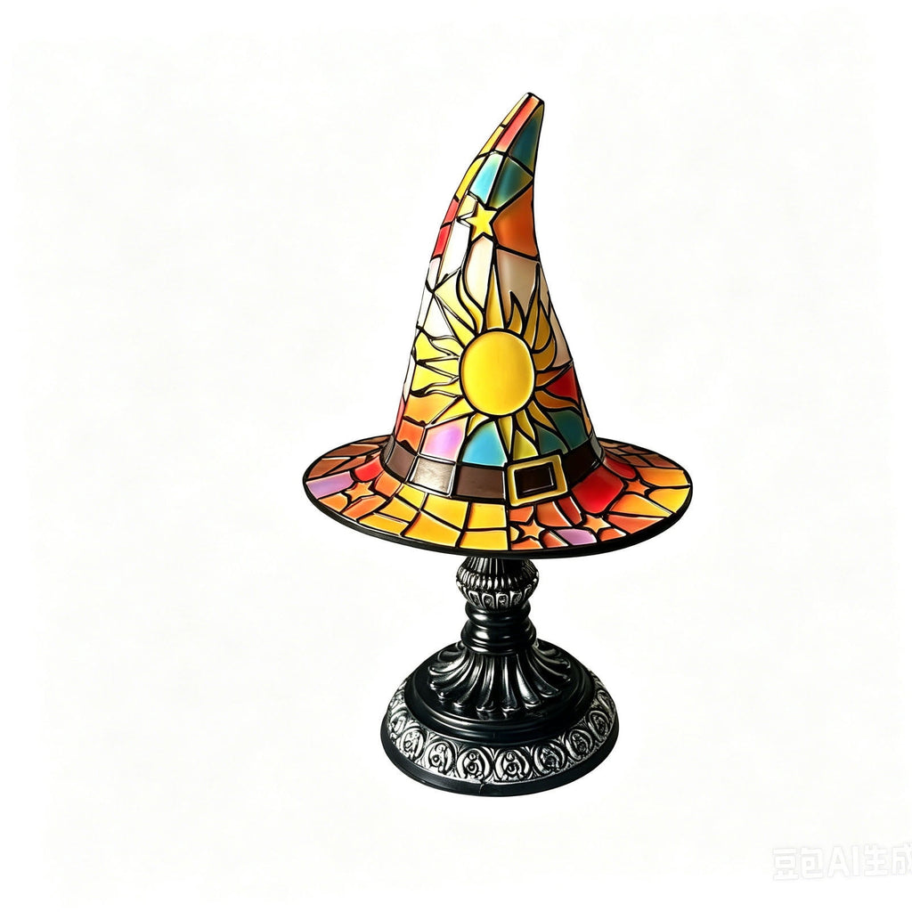 Clearance Witch Hat Lamp, Halloween Nigh Light Handcrafted Retro Resin Witch Hat Light, Usb Powered, Gothic Halloween Decorations for Bedroom