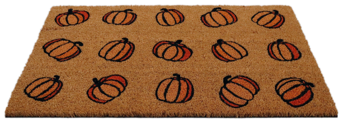 Way To Celebrate Pumpkin Halloween Coir Doormat, 18 in x 30 in