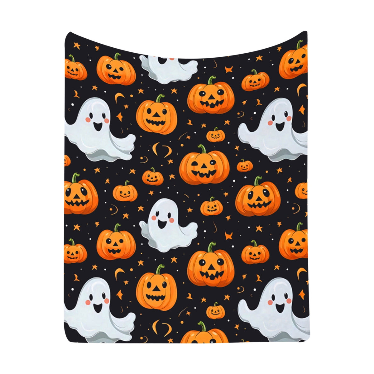 Halloween blanket,Halloween Print Throw Blanket Flannel Soft Cozy Decorative Nap Blanket with Ghost Pumpkin Skull for Office Bedroom Sofa Camping Travel(100x150cm/39x59 Inch),Black