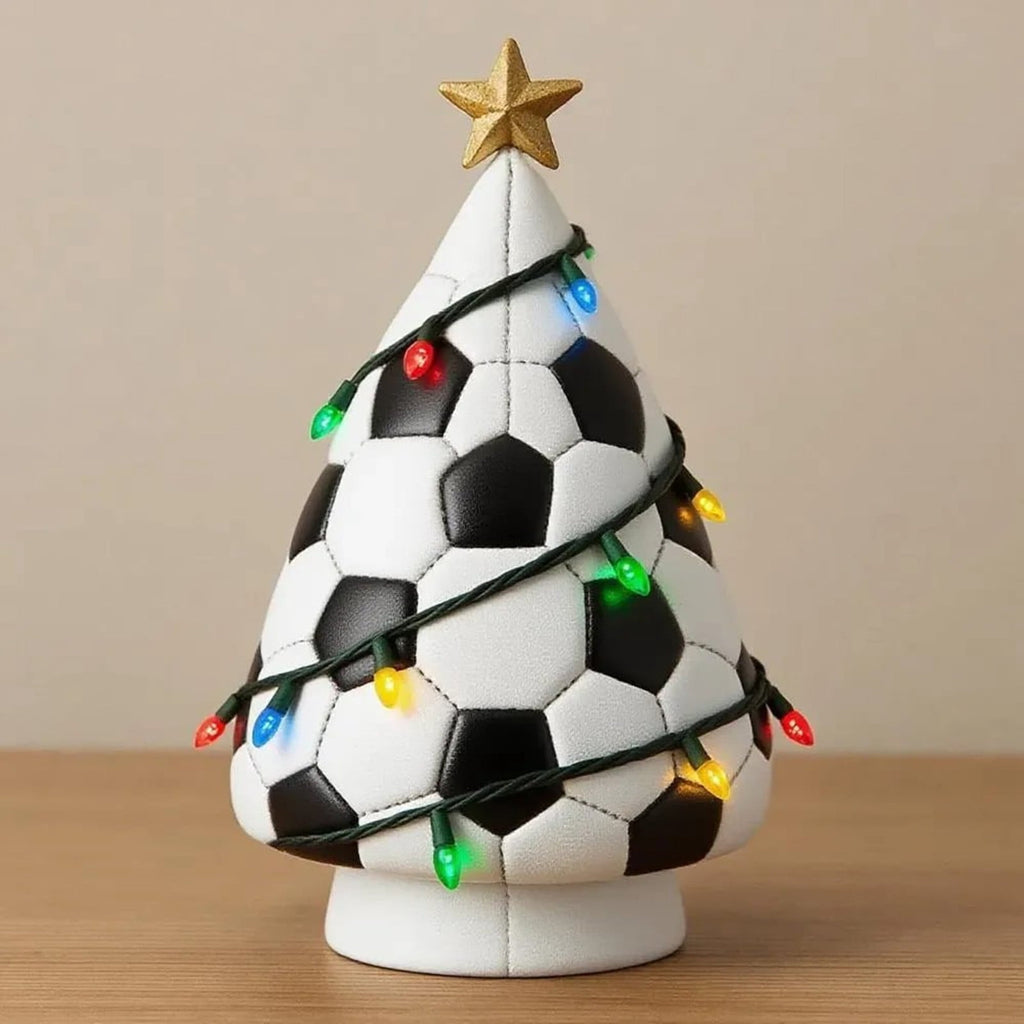 Christmas in july Decorations, Christmas Tree Resin Figurine, Sports Themed Tabletop Decor for Fall Thanksgiving Summerween, Unique Holiday Gift
