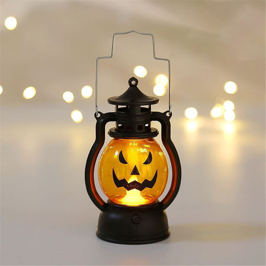 SUSHANG 3Pc Halloween Oil Lamp Hand 3 Packs Small Vintage Flameless Skeleton Decorative Lamp for Halloween Home Indoor Outdoor Bar Decoration