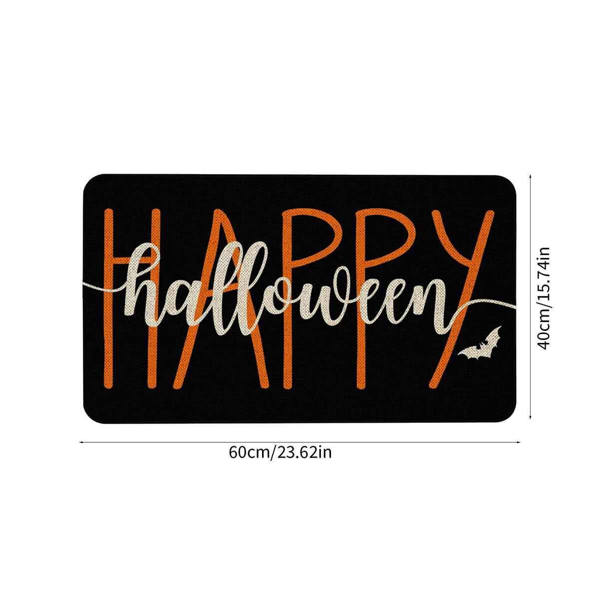 TOPRenddon Halloween Door Mat, Outdoor Front Door Decorative Doormat 16" x 24", Spider Web Bones Welcome Doormats, Non-Slip Rubber Mats Washable Carpet for Porch, Entryway, Indoor, Bathroom, Kitchen