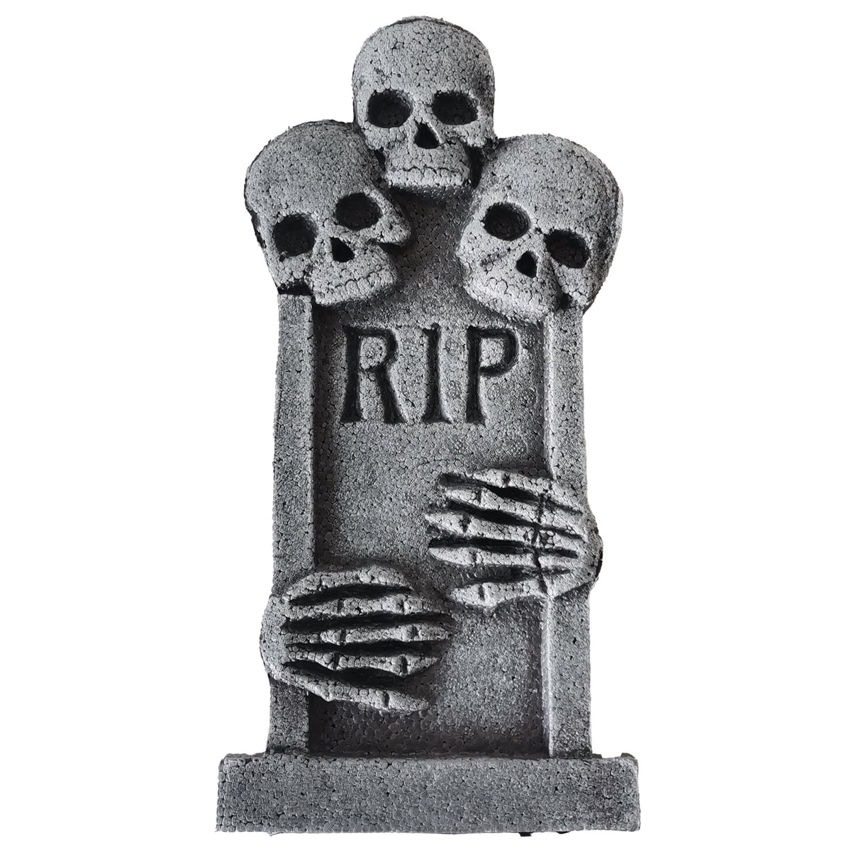 Tombstones Skulls Decoration Set, Gray, 6 Pieces, Halloween by Way To Celebrate