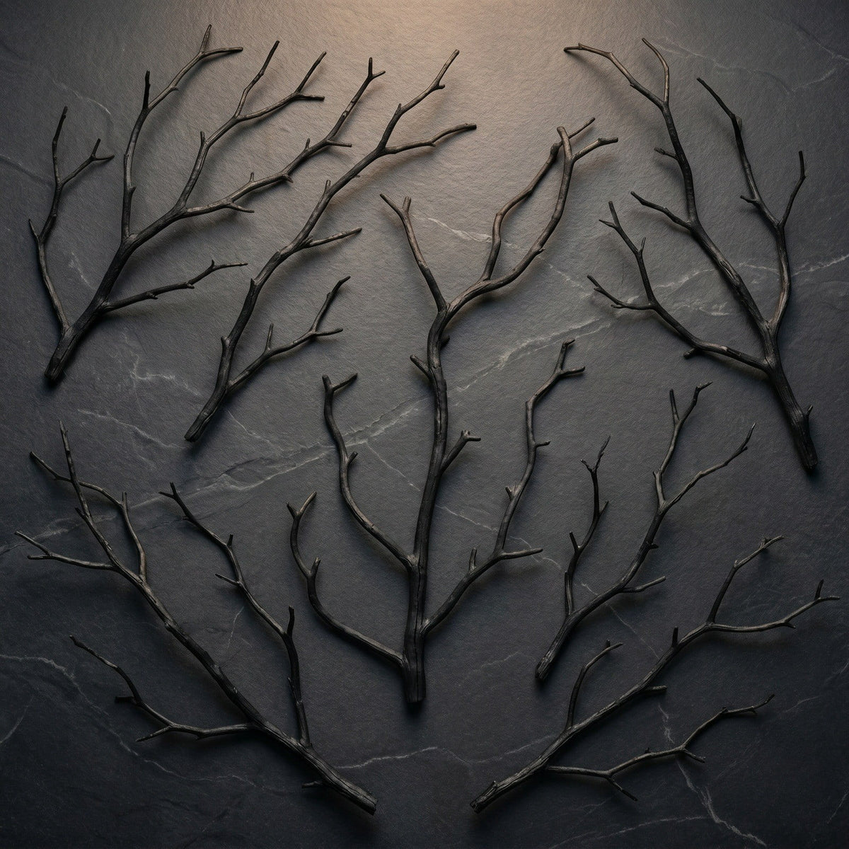 Halloween Artificial Branches, 10Pcs Black Bare Twigs Vase Fillers for Spooky Home Decor, Plastic Decorative Stems for Mantel Table Centerpiece, Creepy Indoor Outdoor Halloween Accents