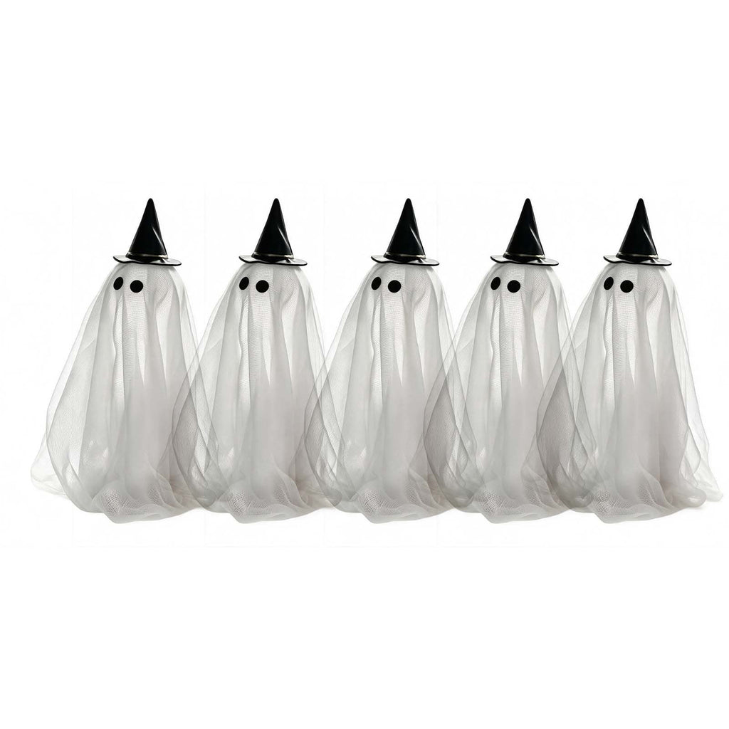Lighted Halloween Ghost Candy Bowl, Cute LED Ghost Holding Pumpkin Candy Bucket for Trick or Treat, Outdoor Halloween Decorations for Front Porch, Indoor Yard Patio Halloween Decor