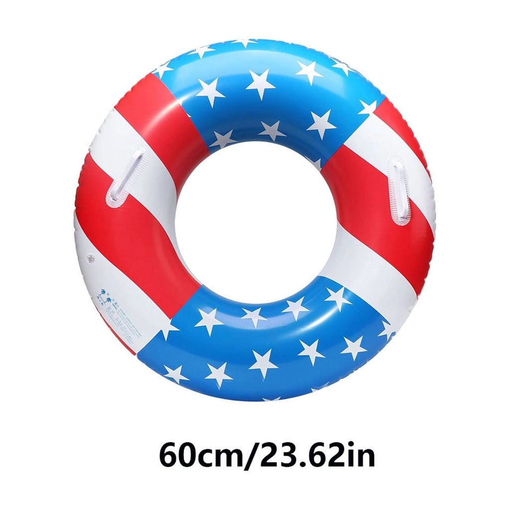 Pool Floats USA Flag Patriotic Swim Pool Tubes for Kids Adults Red White & Blue Pool Floaties Summer Pool Party 250th Anniversary 35in