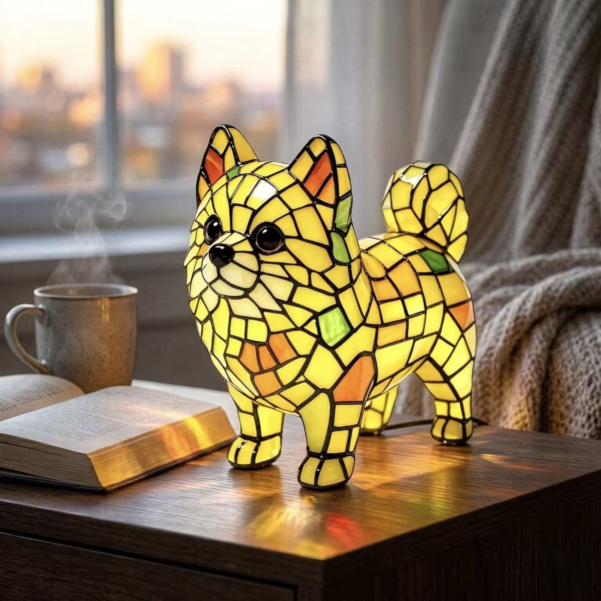 Sruoe Resin Owl Vintage Table Lamp, Decorative Animal Night Light for Bedroom Office Indoor Home Year Round Decor