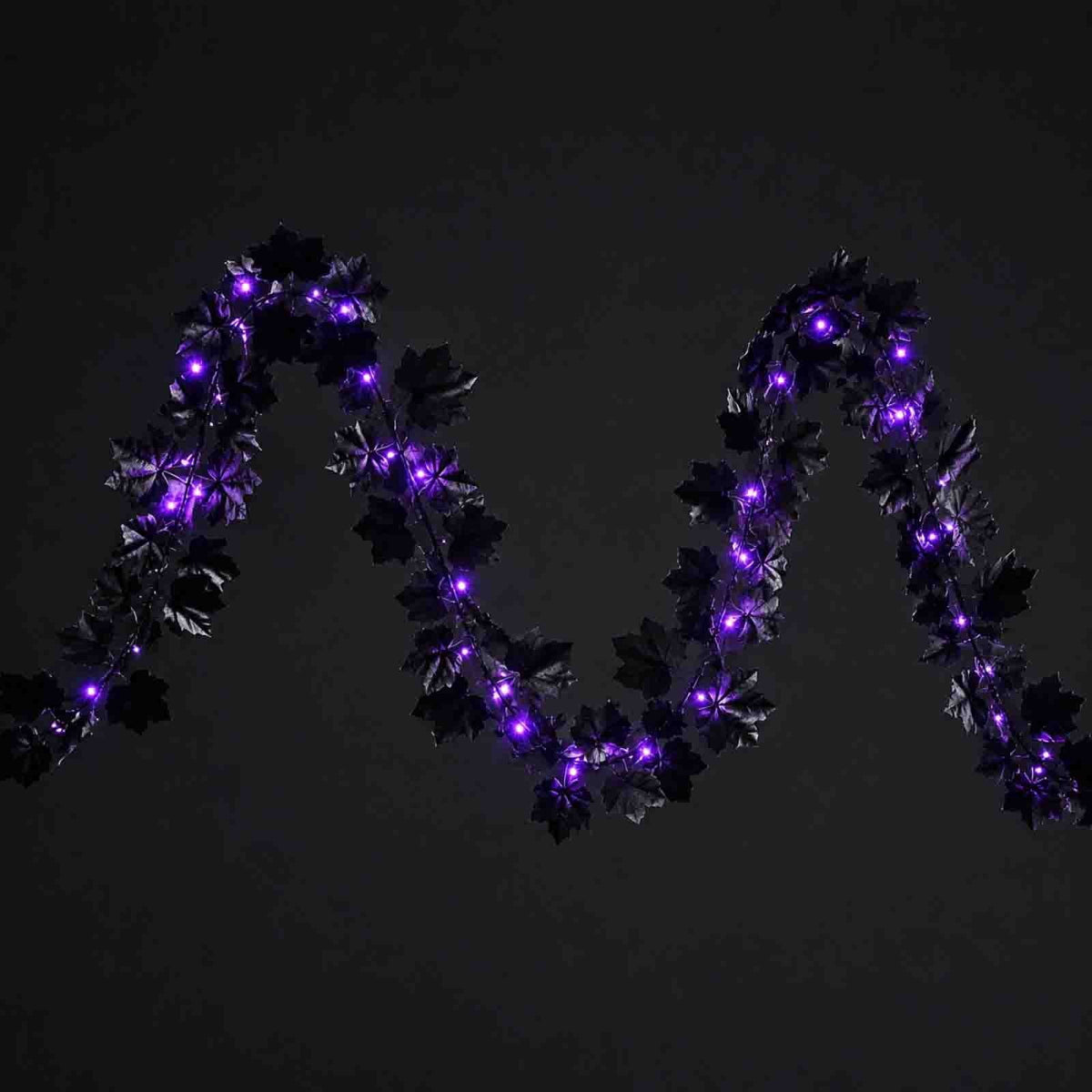 CuiLiyq Halloween Tinsel Garland, 78.7 Inch Black Purple Silver Foil with Bats and Ghosts, Party Decor for Mantel, Staircase, Doorway