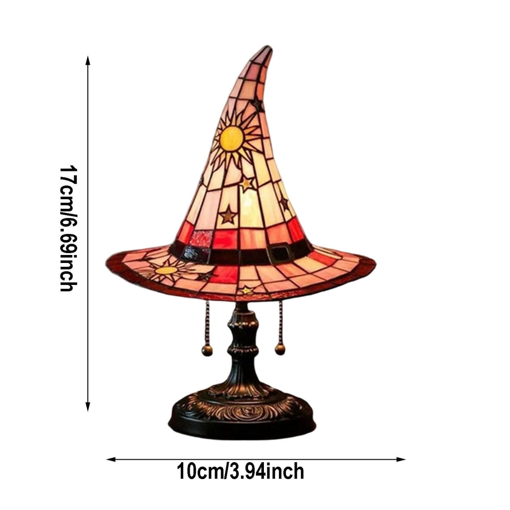 Clearance Witch Hat Lamp, Halloween Nigh Light Handcrafted Retro Resin Witch Hat Light, Usb Powered, Gothic Halloween Decorations for Bedroom