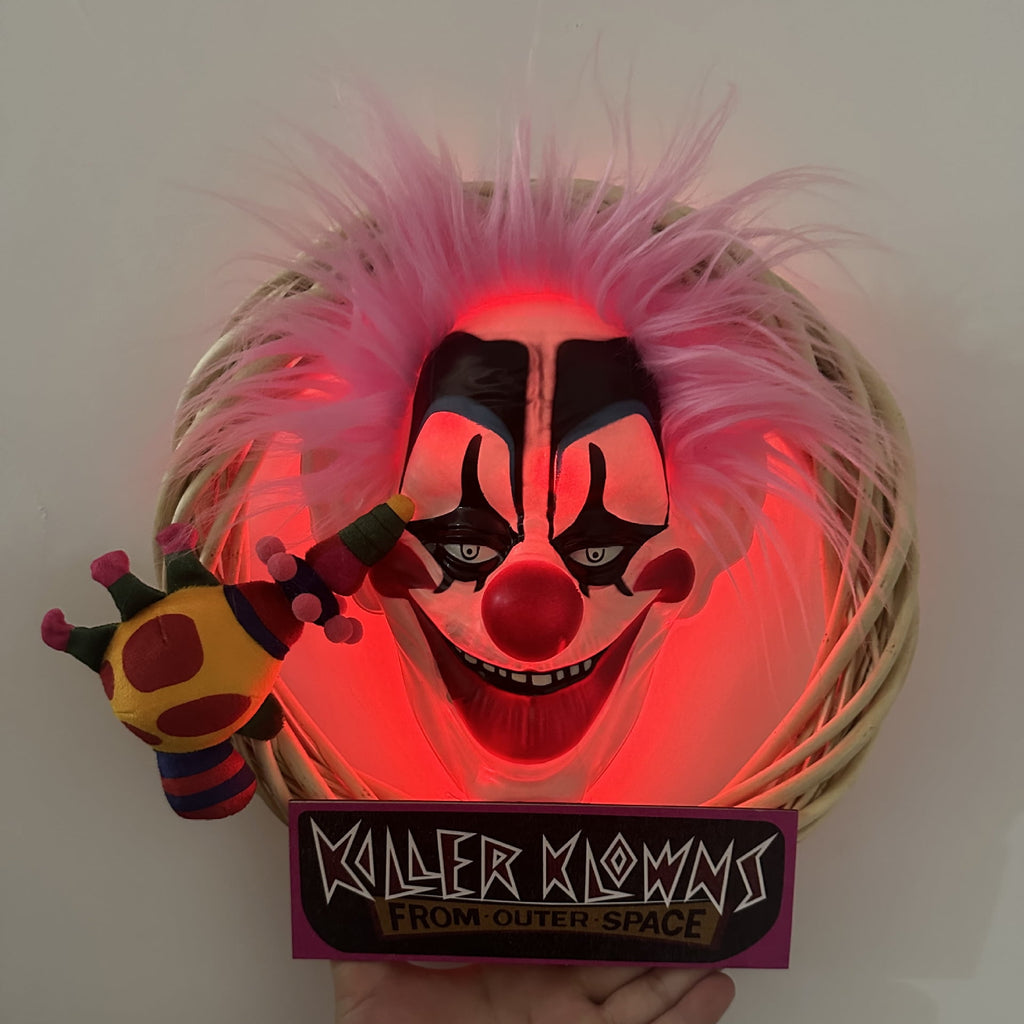 Halloween Clown Wreaths Decorative Door Halloween Wreath Hanging Pende Party Decoration Props 3D Glowing Wreath