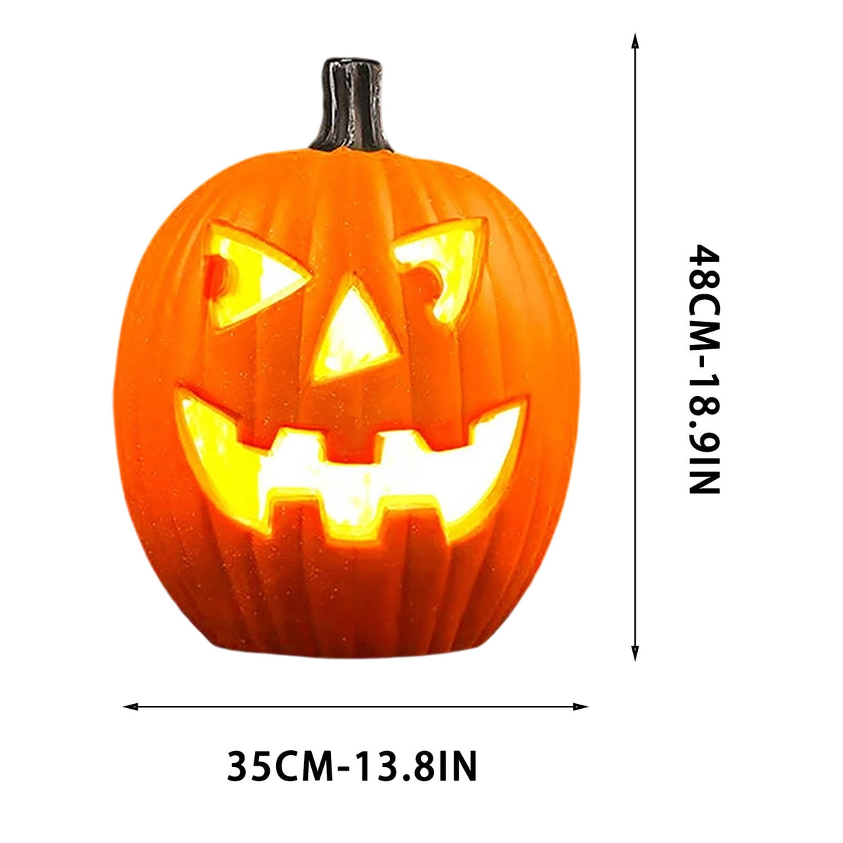Large LED Lighted Halloween Pumpkin, Weather-Resistant Blow Mold Jack O Lantern Decoration for Outdoor Yard, Porch, Storefront, and Commercial Holiday Displays