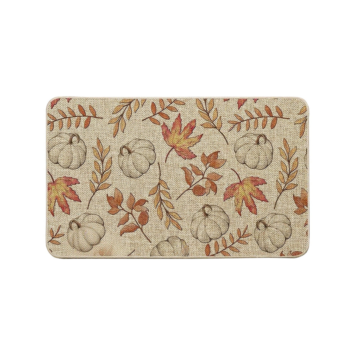 Halloween Door Mat Pumpkin Absorbent Skidproof Mat 23.62x15.35in Polyester Skidproof & Water Absorbent for Front Door Bathroom Kitchen Entryway Halloween Door Mat by MPOISVA