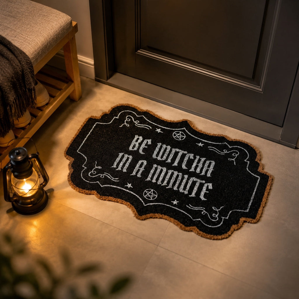 Witch-Themed Halloween Door mat 20×32in, Gothic Rug, Halloween Welcome Mat For Front Door Porch Home Decor