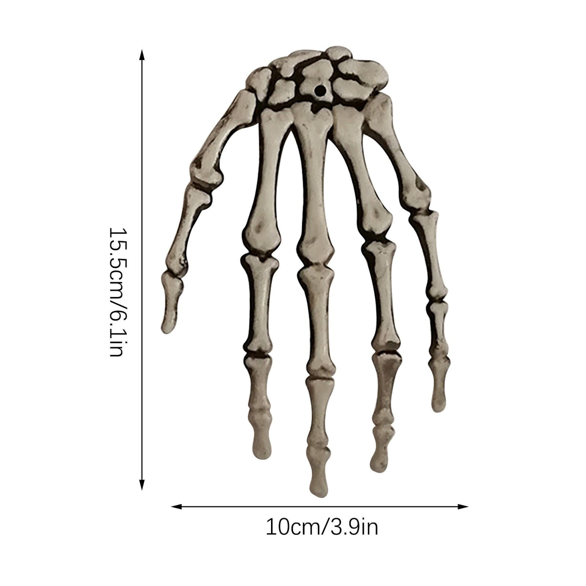 CoreLiving Life-Size Skeleton Hands, Halloween Decorative Props for Tabletop & Mantel, Spooky Gothic Home Decor, Realistic Plastic Party Accents, Set of 1