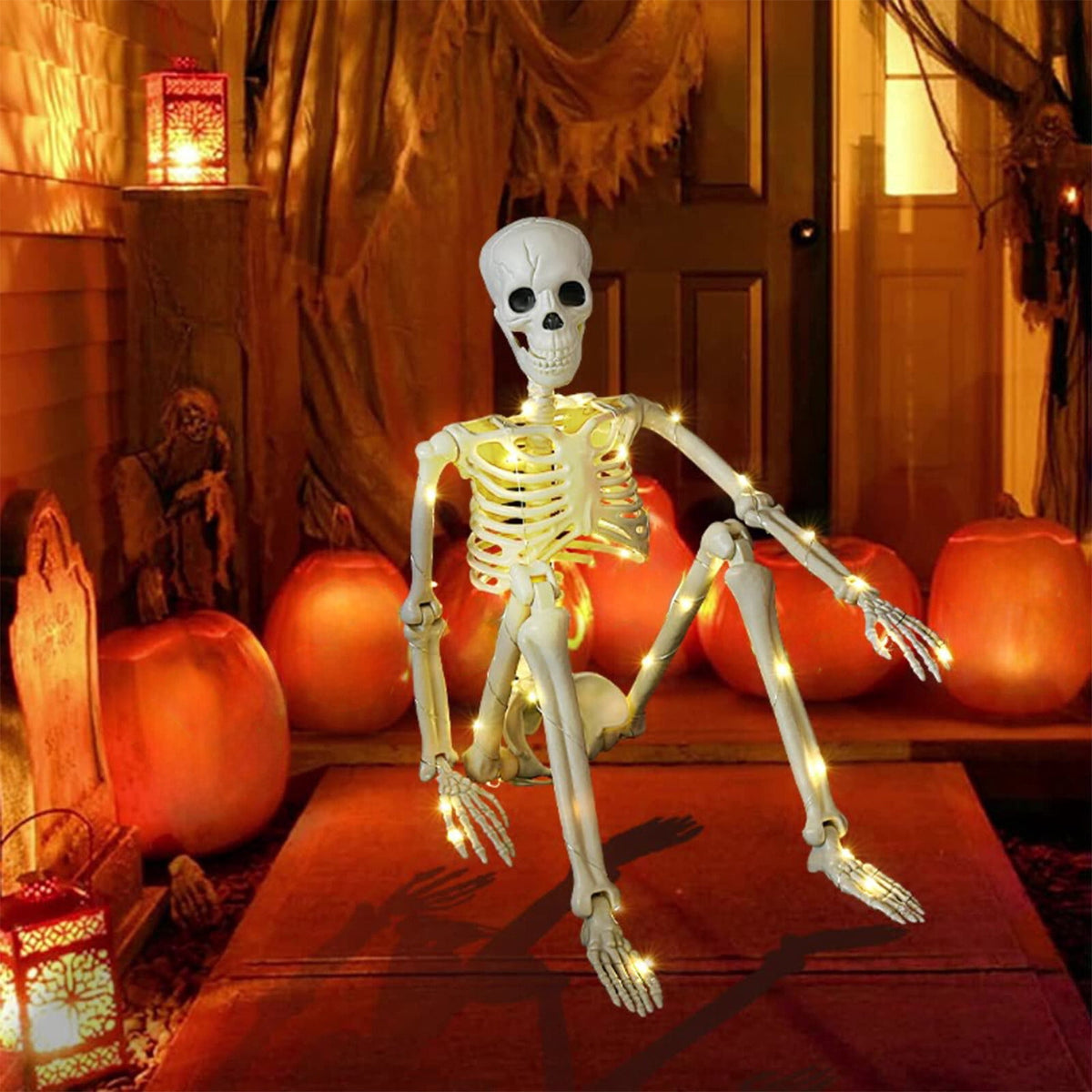 amlbb Halloween Decorations Indoor Outdoor Cow Skeleton, 2025 New Cow Skeleton Halloween Decoration, Cow Skeleton Halloween Decorative Prop Halloween on Clearance