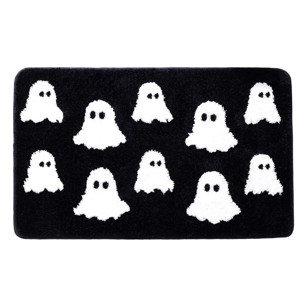 WWC Halloween Door Mat, 32x20 inch Halloween Decor Thick Non Slip Ghost doormat, Entryway Rug for Fall Party Indoor Outdoor Front Porch