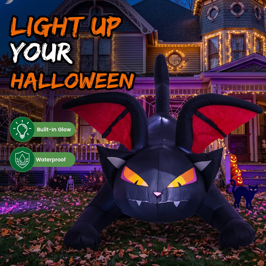 6FT Halloween Inflatable Ghost Pumpkin Decorations with LED Lights, 3 Ghosts Inflatable Yard Decorations for Outdoor Lawn Garden Porch Indoor Party Decorations