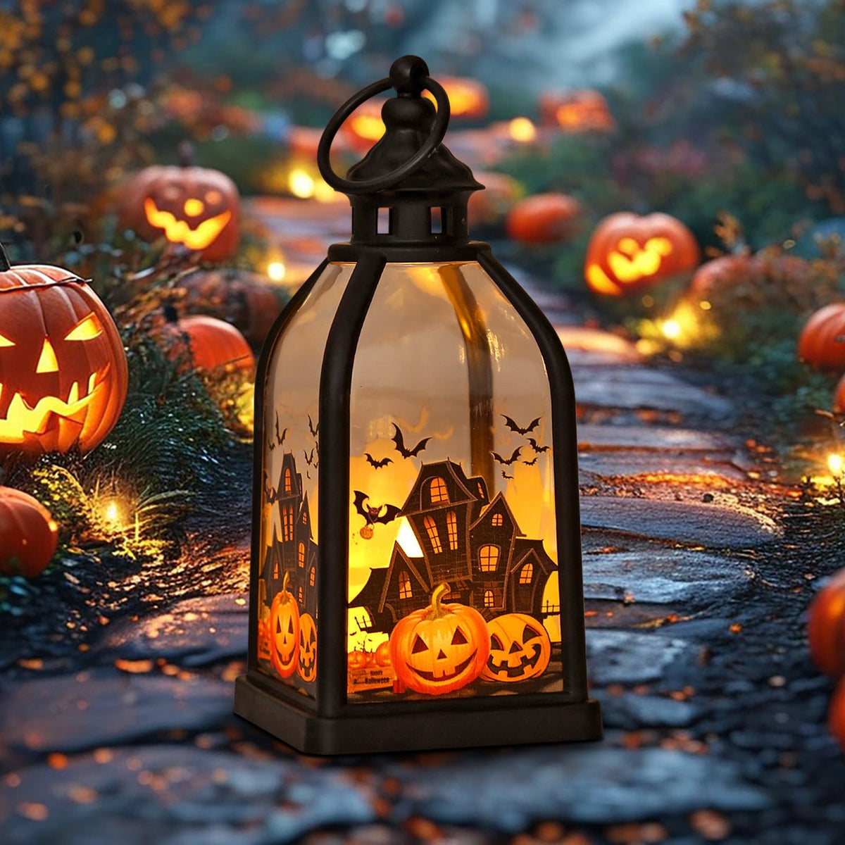 Qocolcyl 2 Pack Halloween Skeleton Lights Decorations, Halloween Candles Lamp Decoration Ornament Indoor Outdoor, Halloween Scary Decor for Home Room Table Outside Yard Lawn Garden Party Supplies