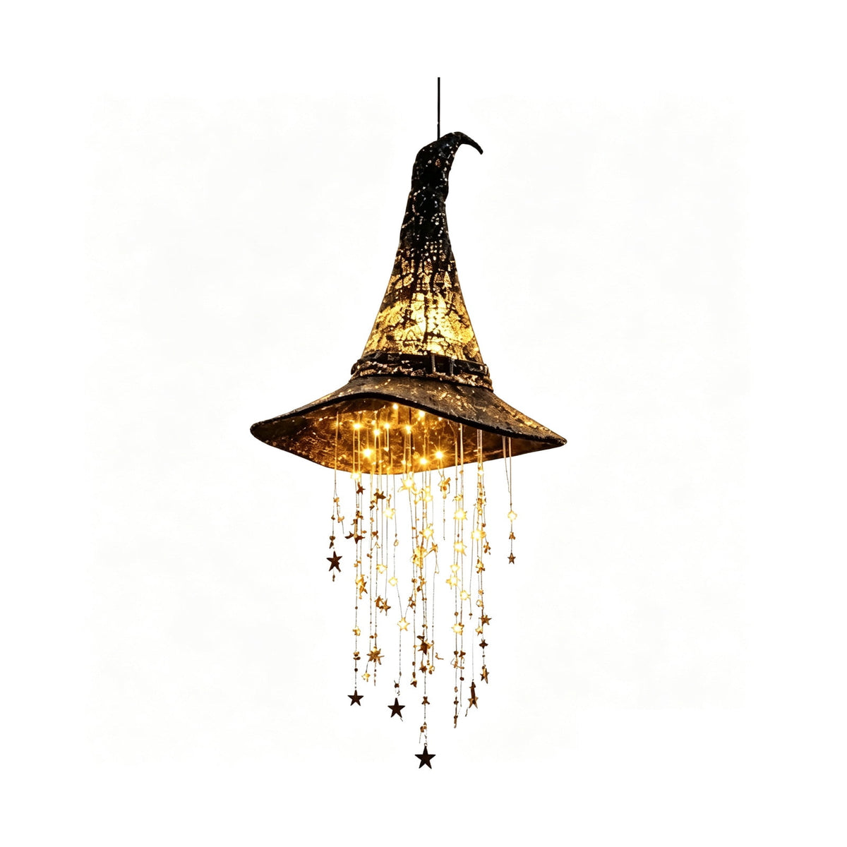 Stijggn Witch Hat Lights Halloween Glowing Lights, Waterproof Hanging Witch Hat Decorations, Warm Light Festival Ornaments for Indoor Outdoor Yard Garden Party Halloween Decor