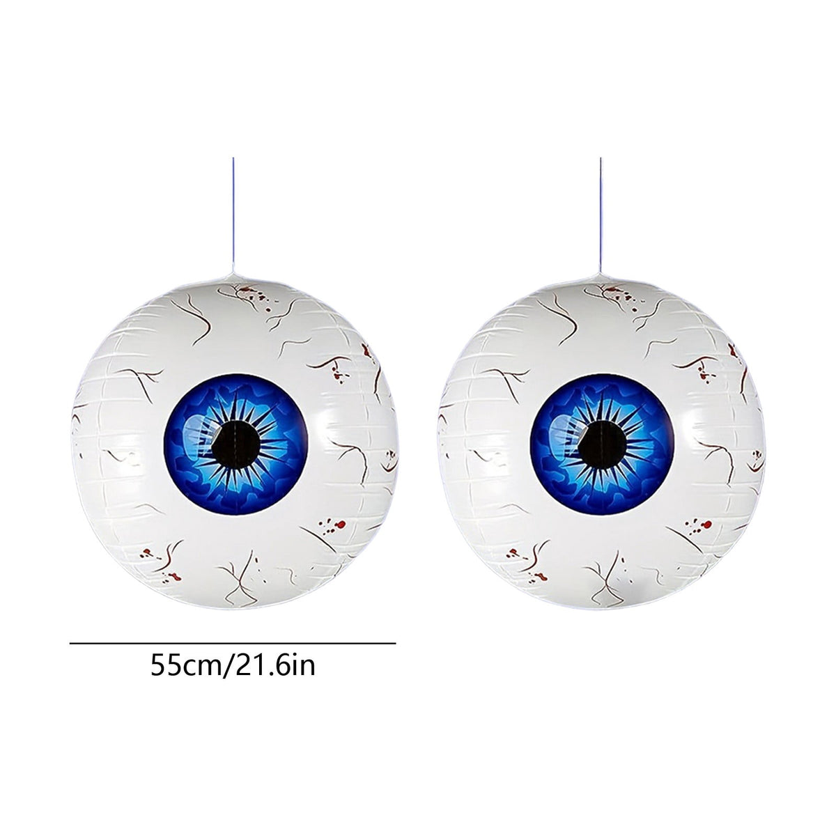 Halloween Decoration Outdoor Clearance Under $5.00!2PCS Halloween Inflatable Eyeball Decorations Bloodshot Eyeball Balloons Set Hanging Horror Eye Ornaments For Halloween Yard Window Party Decor