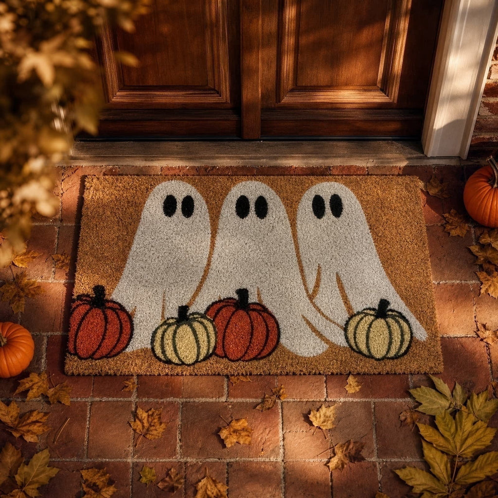 Clearance Natural/Black Floral Bird Outdoor Coir Doormat, 30" x 18"