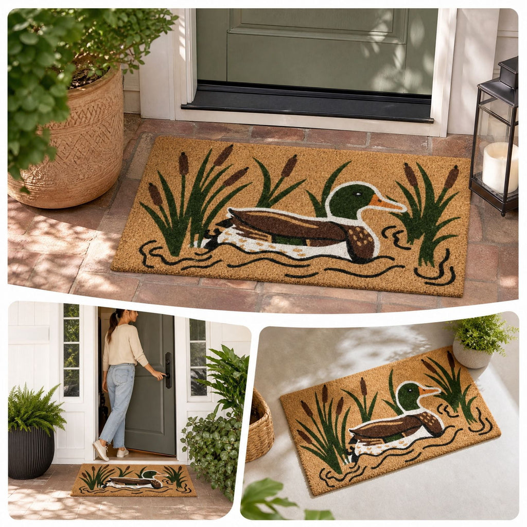 Halloween Dog Door Mat 16x24", Golden Retriever Ghost Pumpkin Welcome Rug for Porch, Halloween Outdoor Decorations