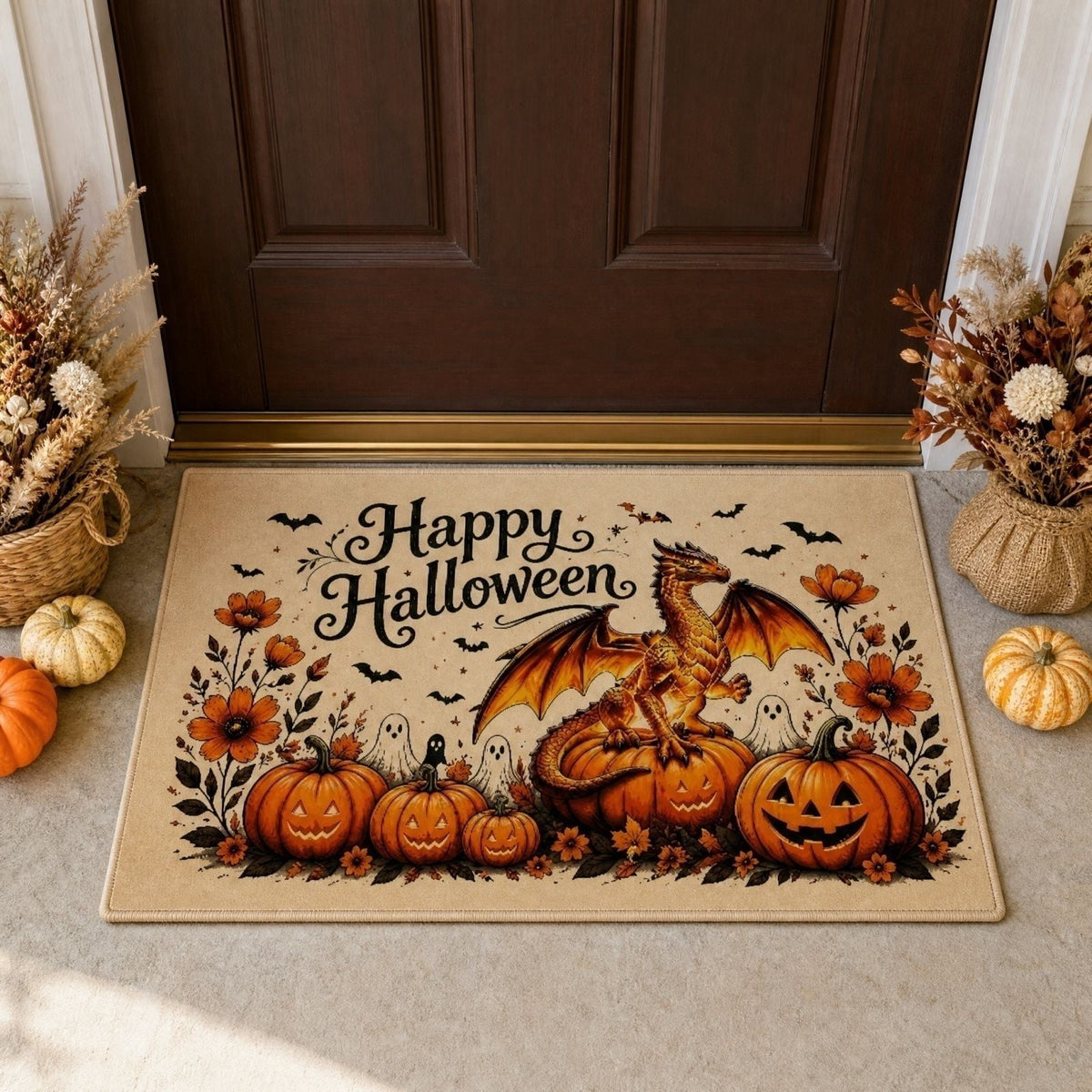 Doormat Front Door Mat New Home Closing Housewarming Gift Unwelcome Bat Full Bats Halloween