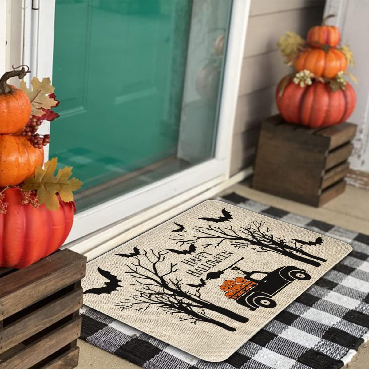 BOOHIT Halloween Door Mat 31x19 Inch Indoor Outdoor Entrance Floor Home Decoration (Witch Feet)