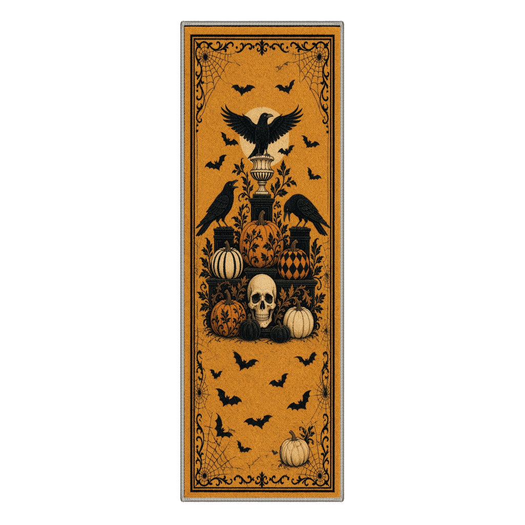 GENIMO 2'x3' Halloween Doormat, Washable Non Slip Soft Farmhouse Pumpkin Outdoor Door Mat for Front Door Covered Porch Patio Entryway, Smoky Amber