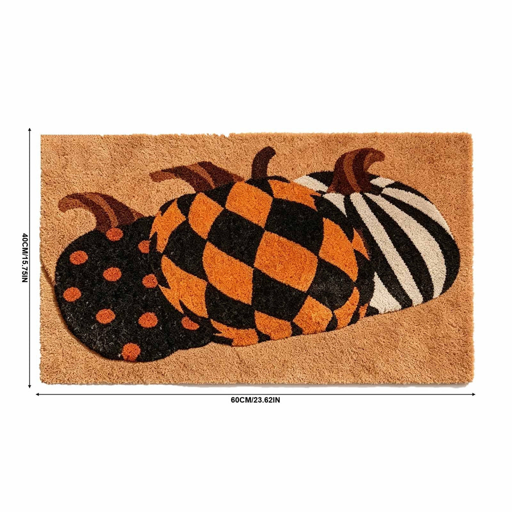 sruoe Fall Door Mat Non-Slip Durable Halloween Decor, Halloween Door Mats for Outdoor with Rubber Backing, Porch Patio Entryway, Easy Clean Absorbent Low-Profile Fade-Resistant.