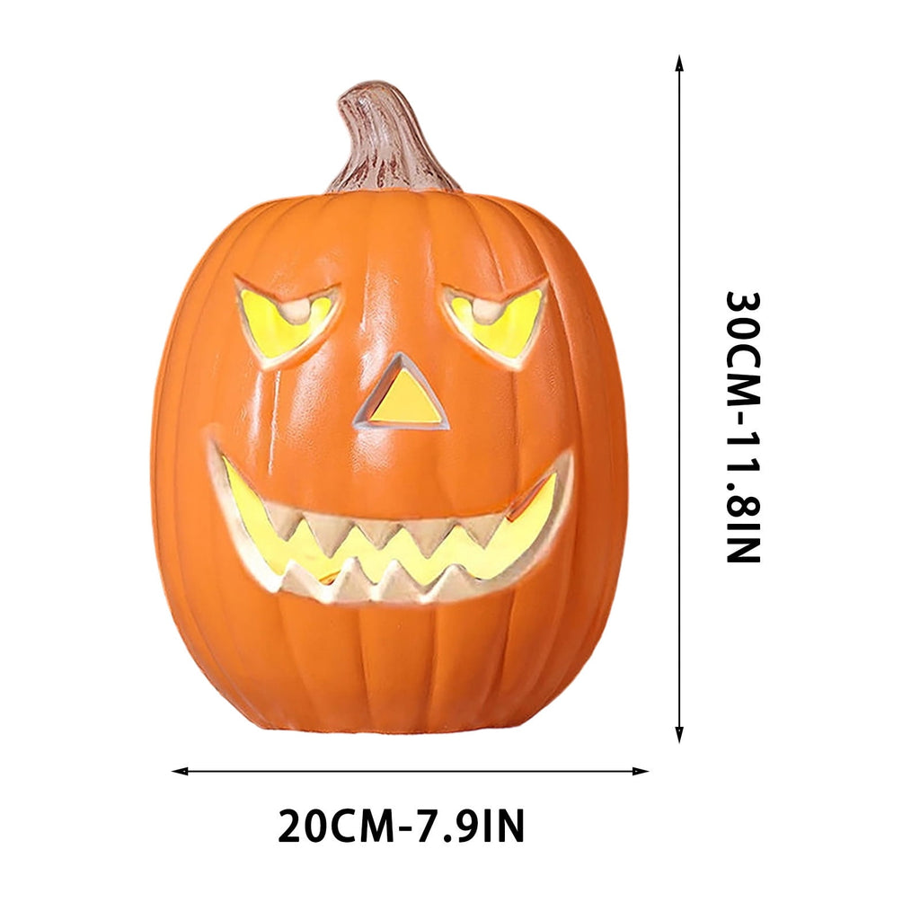 Large LED Lighted Halloween Pumpkin, Weather-Resistant Blow Mold Jack O Lantern Decoration for Outdoor Yard, Porch, Storefront, and Commercial Holiday Displays