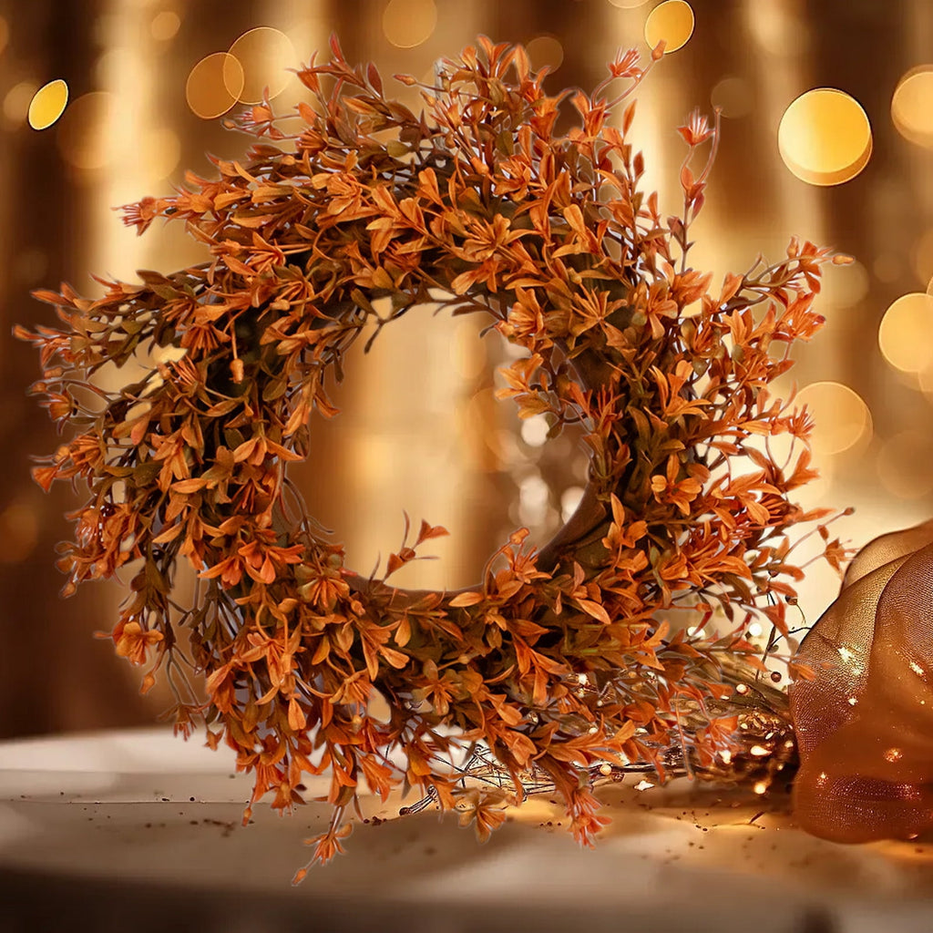 sruoe Fall Wreaths for Front Door for Halloween Party Pendant, Wall Window Decor, Festival Outdoor Hanging Ornament