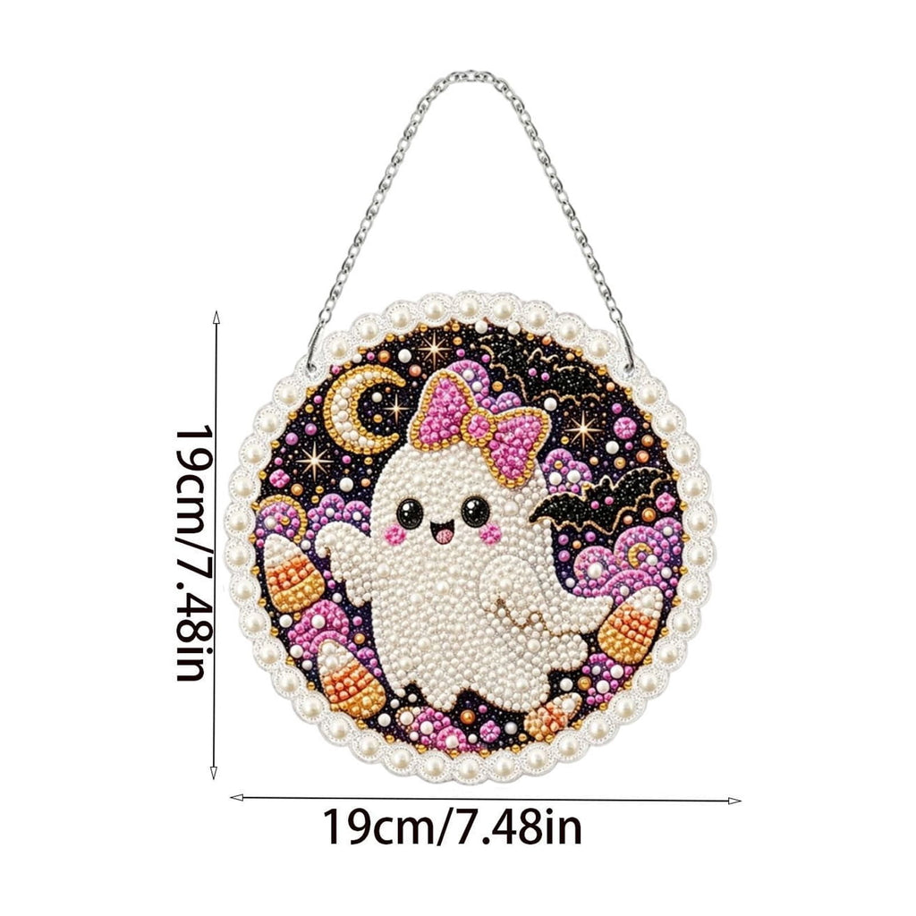 AuroraX Halloween Ghost Decor Outdoor Halloween Decoration Courtyard Tabletop Desktop Haunted Halloween Decoration for Yard Garden Pink