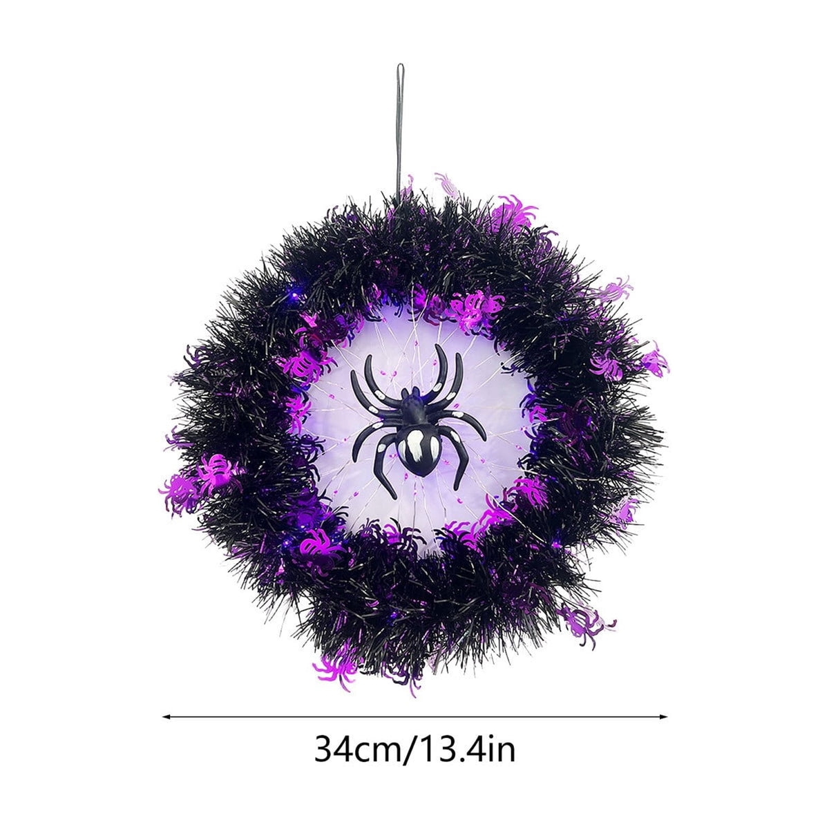 Hotyverty Halloween Wreath for Front Door, 13.77 Inch, Skull With Black Bow Wreath Halloween Decorations For Covered Outdoor Door & Farmhouse Gothic Home Ornament