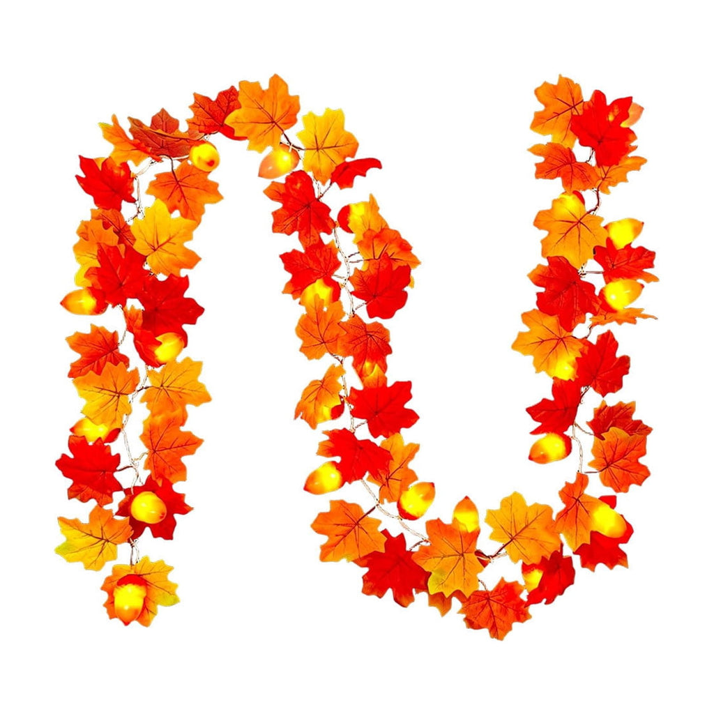 SPOORYYO 2Pcs Fall Maple Leaves Stems for Vase, Artificial Autumn Fake Leaves Decor, Maple Leaf Bushes Shrubs for Thanksgiving Halloween Home Farmhouse Table Centerpiece, 12.99" x 7.87"