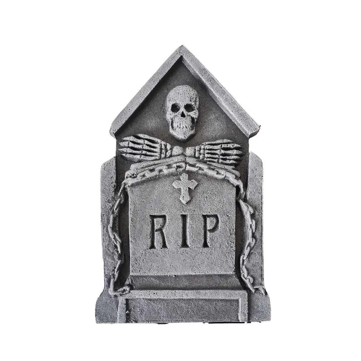 Tombstones Skulls Decoration Set, Gray, 6 Pieces, Halloween by Way To Celebrate