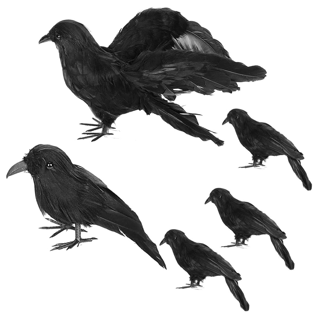 Gothic Mysterious Raven Lamp Light Sculpture, Resin Halloween Moonlight Luminous Crow Bird Led for Home Decor Gift, Bedroom Bedside, Living Room