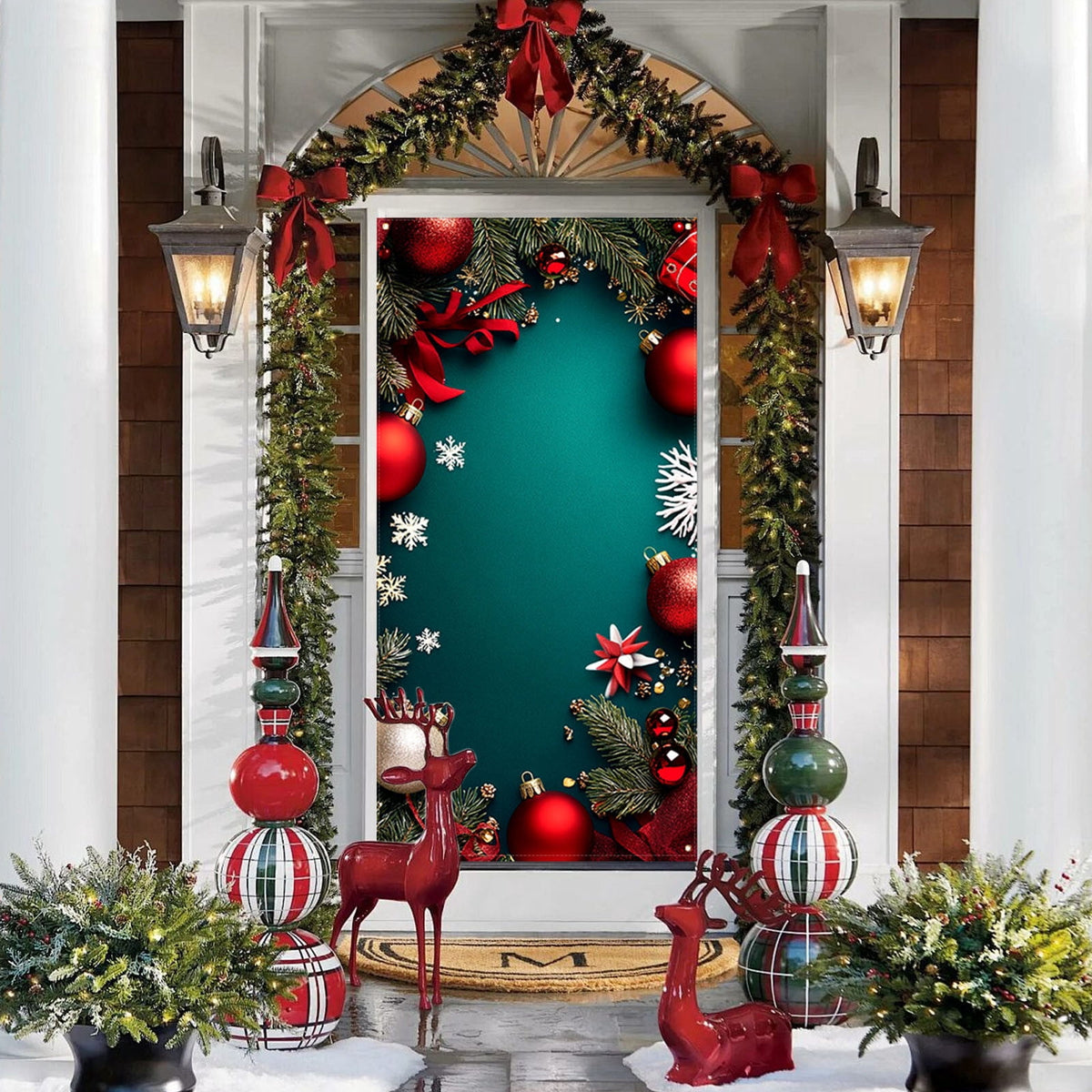 DAMAI Halloween Door Hanging Curtain Party Festival Scene Layout Supplies Decorative Porch Hanging Cloth