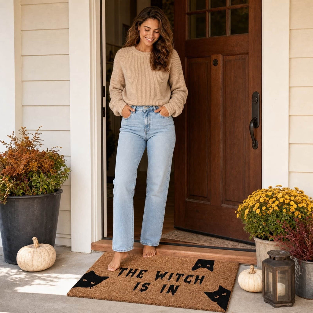 Halloween Door Mat Classic Print Skidproof Mat 15.75x23.62in Polyester Skidproof & Dirt Trapping for Front Door Porch Entryway by MPOISVA